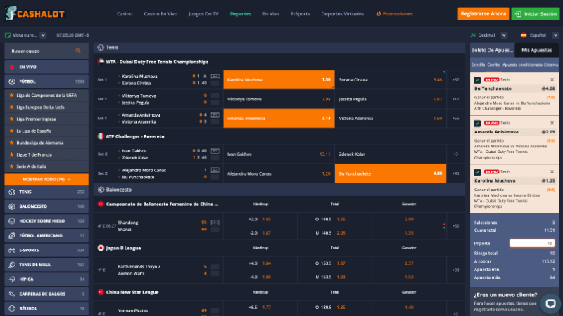 Cashalot apuestas deportivas