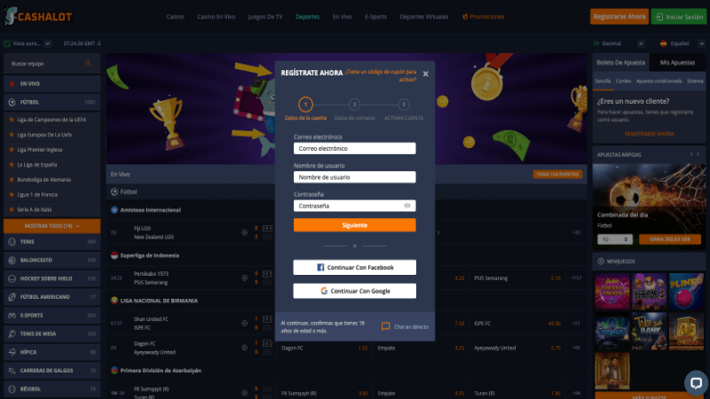 Cashalot registro
