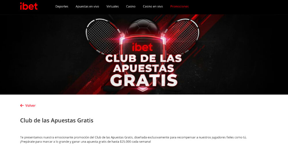 iBet promoción: Club de las apuestas gratis