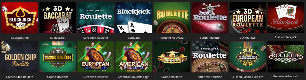 Juegos de mesa en iBet Casino